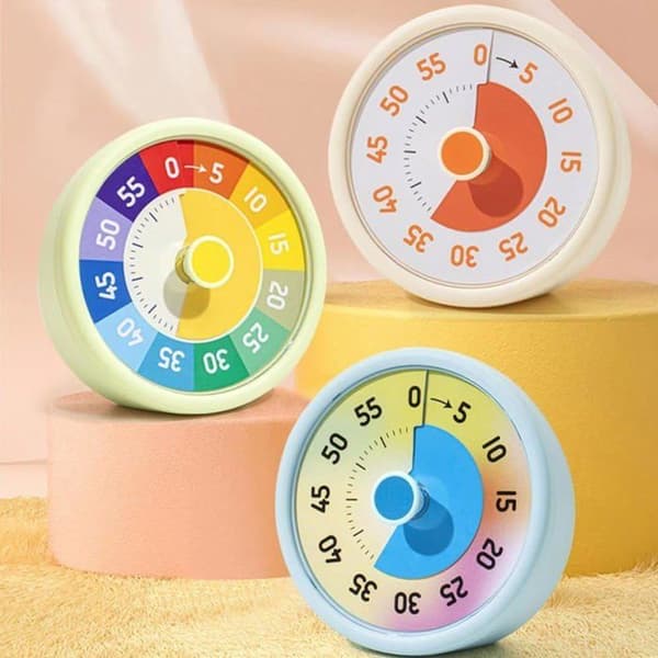 60-minutters visuell timer - JZSH - Stille nedtellingstimer - Tidsstyring for kontor, studier, barn, voksne