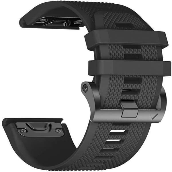 Til Fenix5/6/7/7x/6x/5X Rem 26mm Silikonearmbånd Black