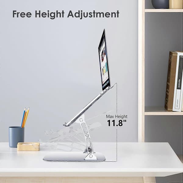 Bærbar computerstander, ergonomisk justerbar computerstander til skrivebord, foldbar aluminium til MacBook, Dell, HP, Lenovo, alle bærbare computere