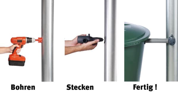 Regnvannsoppsamler (for nedløpsrør 70-110 mm, regnvannsoppsamler for regnvannstønner, for takflater opptil 80 m²), grå