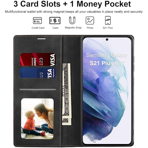 CaseMe 013 för Samsung Galaxy S21plus  Plånboksfodral|grön grön