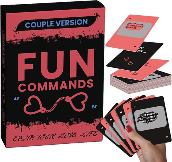 Card Game for Couples - Romantic Date Night with Command Cards, Valentine's Day & Anniversary Gift for Him & Her