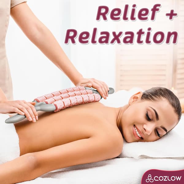 Triple Roller Massage Stick - Kropsmassager til muskler - Fascia Rolling Tool - Dybdevævsterapi - Håndholdt Anti Cellulite Enhed