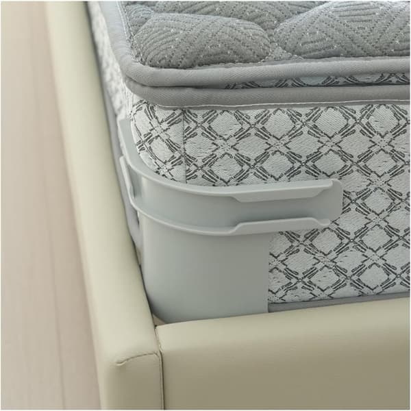 The sheet holder is easy to install, and all sheet sizes (grey) come with non-slip sheet straps.