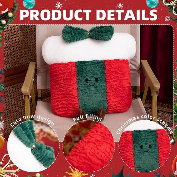 Julkudde dockleksaker inomhusdekoration julgran midjekudde julklapp soffa pepparkaksgubbe bekväm kudde