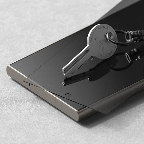 [2-Pack] Ringke Galaxy S24 Ultra Härdat Glas Skärmskydd Easy Slide - Privacy Svart