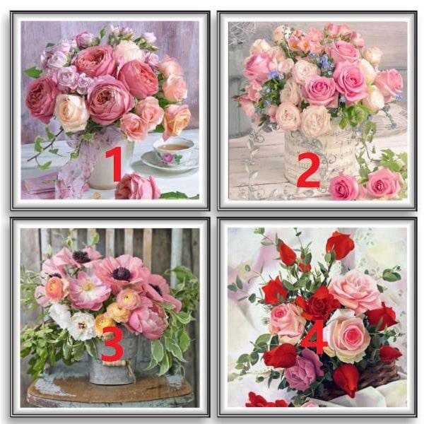 5D Diamond Painting Blommor Model 3 Model 3