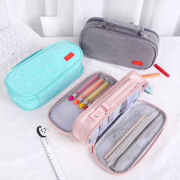 Fack Art Pouch Organizer Stationery Kosmetiske tasker Grå