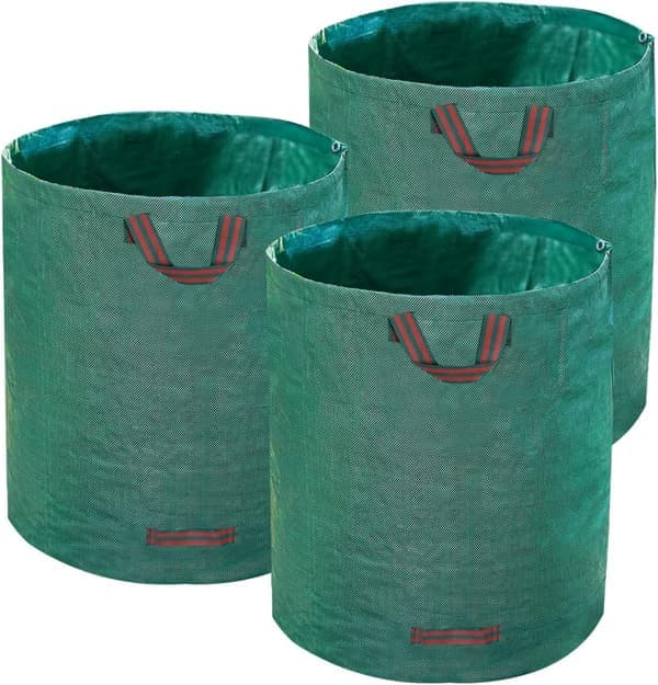 3* 300l Hageavfallsposer (H84 Cm D67 Cm) Stor Hagepose Med Håndtak Vanntett