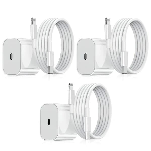 iPhone Lader - Hurtiglader - Adapter + Kabel 20W USB-C 3 stk 3Pcs