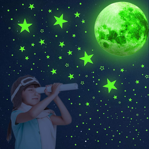 Glow in the Dark Stars, Glowing Stars and Moon Wall