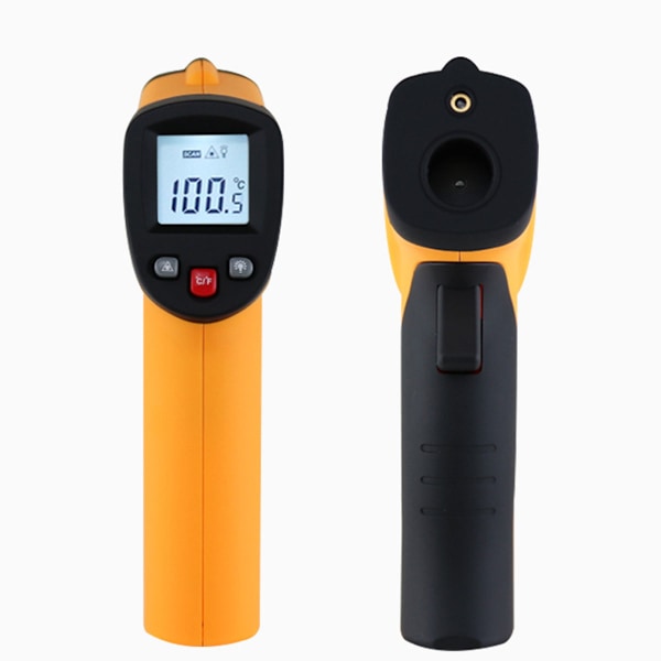Infraröd termometer, beröringsfri digital lasertemperaturpistol -58°F till 716°F (-50°C till 380°C) med LCD-display
