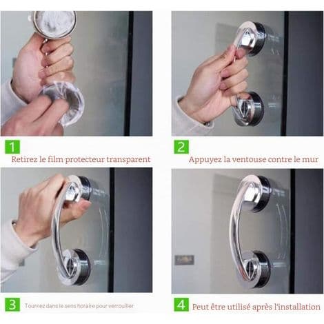Powerful Suction Cup Mirror for Refrigerator, Bathroom Drawer, Kitchen Drawer Handle (White, Large)