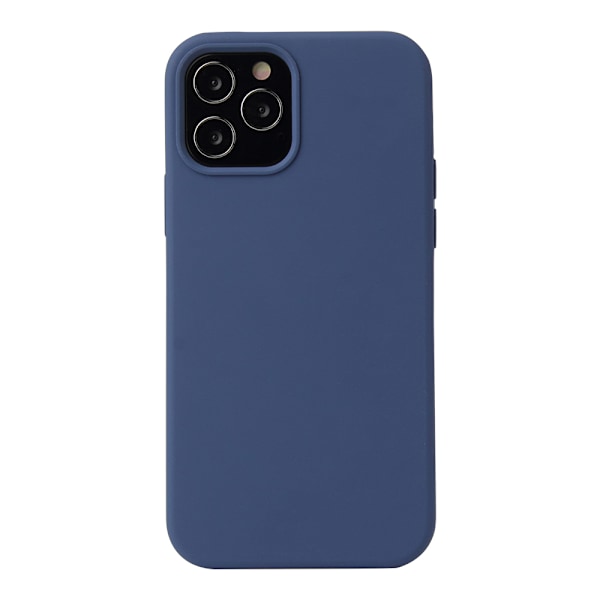 Soft Touch Silikonskal till iPhone 12/12 Pro, mörkblå Mörkblå
