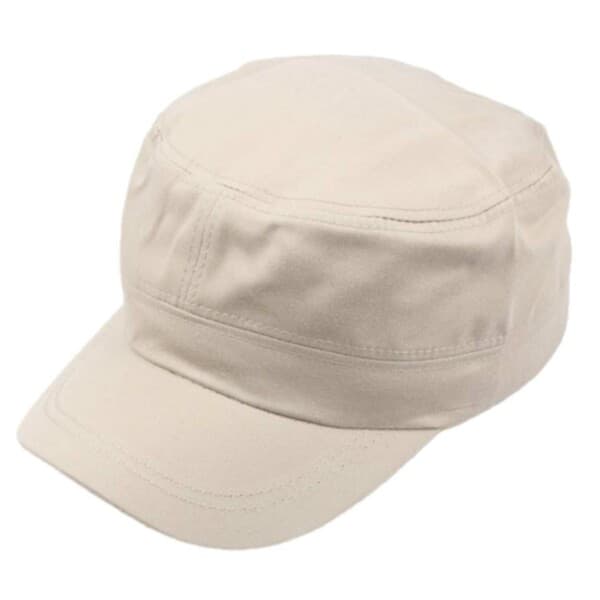 Beige militær armycap - flat armycap beige beige one size