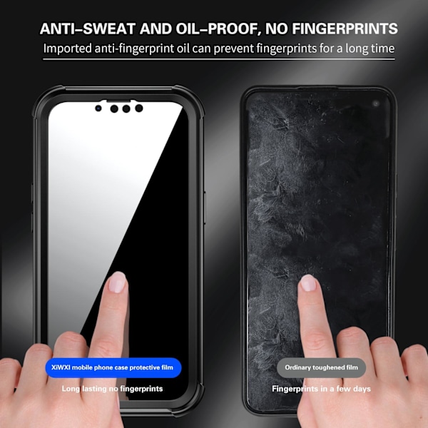 C4U® Shockproof Defence - iPhone 13 Mini - Stötdämpande skal 3i1 Black iPhone 13 Mini (5.4) Black iPhone 13 Mini (5.4)