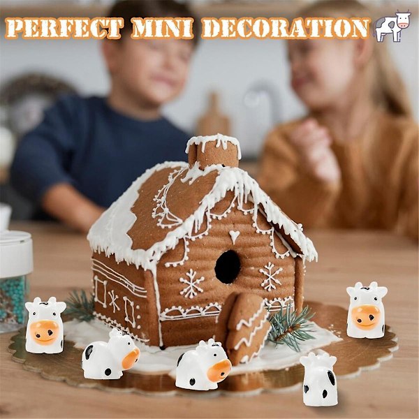 100 st Mini Ko Figuriner Harts Ko Miniatyr Djur Figurer Fe Figur Trädgård Miniatyr Mossa Landsc As Shown