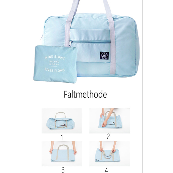 Kompakt handbagage för flygresor, hopfällbar och vattenavvisande