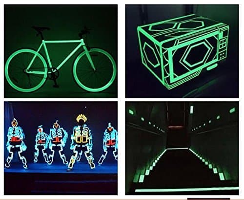 Glow in the Dark Tape - Bright Photoluminescent/Self-Luminous Emergency Exit Markers for Stairs, Walls, Steps, Exit Signs