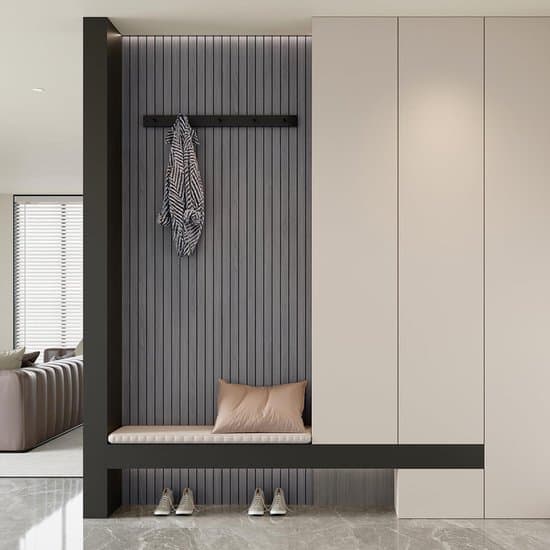 Selvklæbende 3D Vægpanel – 2 Stykker – Grå Eg Look – PVC – 300 x 40 cm – Til Vægge
