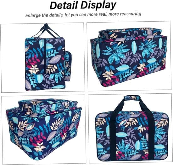 Sewing Machine Bag-Sewing Case-Carry Bag - Universal Storage Bag - With Compartments and Handle - Light Blue - 46x23x32cm