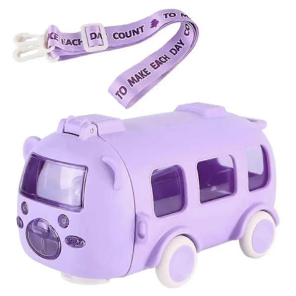 Bærbar vannkopp i bussform med stropp 500 ml, Infinitne vannkopp 500ml Purple