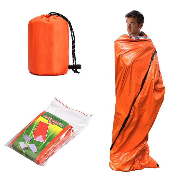 2x Utomhus Nödsituation Termisk Vattentät Sovsäck Camping Överlevnad Bivvy Sack