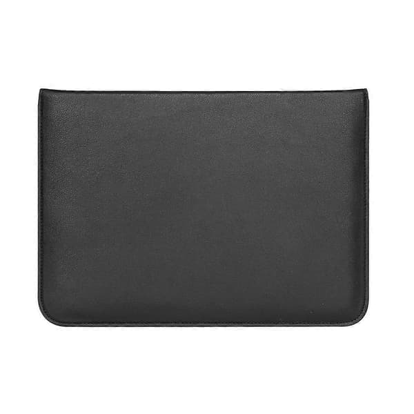 Konvolut-stil PU læder laptop etui til MacBook Air 13,3-tommer/iPad Pro 12,9 - Sort