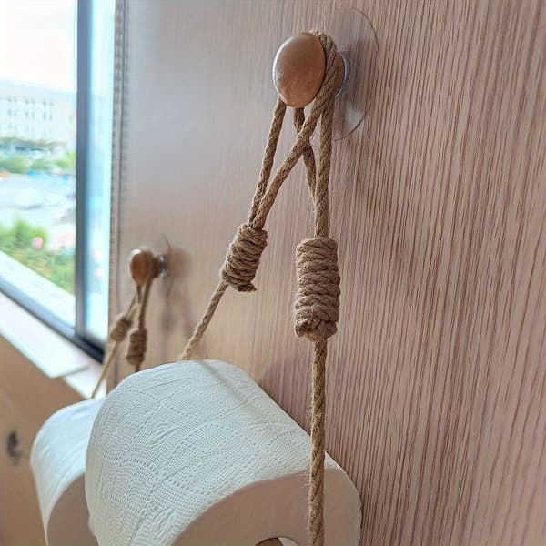Hængende toiletpapirholder Dekorativ papirdispenser Beholder Badeværelseshåndklædeholder Style1