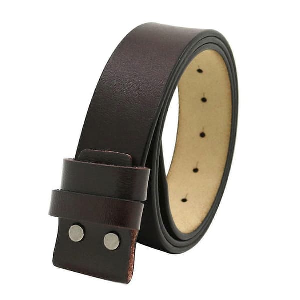 Leather Belt Strap 1.5\" (38mm) Wide Belt Without Buckle Black Coffee