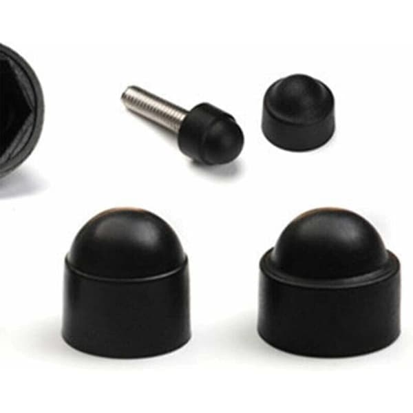 145 st plastbultskydd, täckmutter bouon mutter hexagonal svart hexagonal täckskruvskydd m4 m5 m6 m10 m12 m12