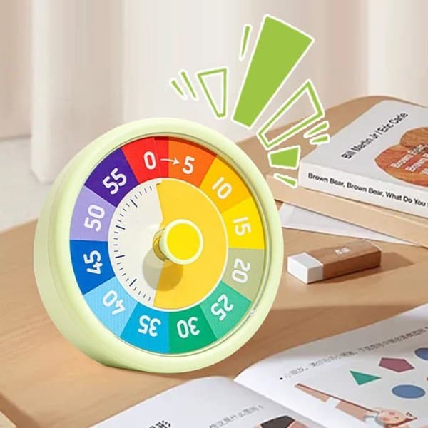 60-minutters visuell timer - JZSH - Stille nedtellingstimer - Tidsstyring for kontor, studier, barn, voksne