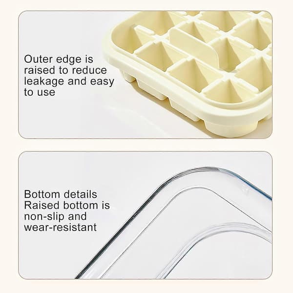 Ice Mold Tray Freezer Ice Maker Mold With Scoop Easy Release For Cocktails Drinks Whiskey Cold Drinks