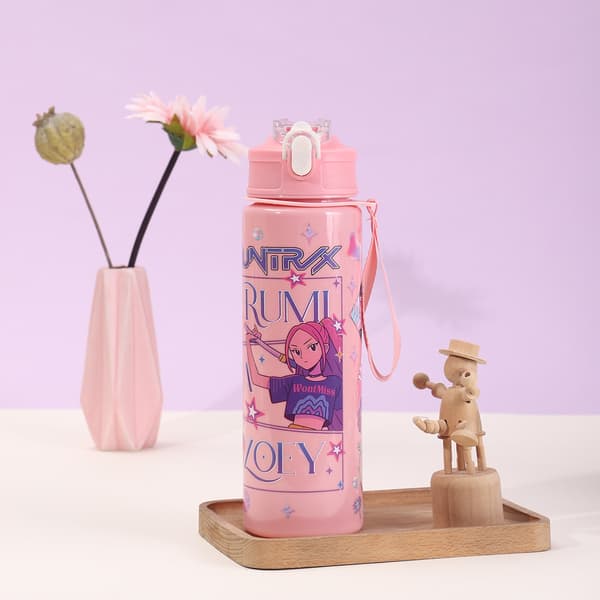 Demon Hunter Witch Group Mugg 700ml Barn Sugrör Bounce Mugg Tecknad Stor Kapacitet med Bärrem pink