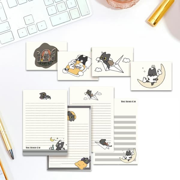 1 Set Cats Paper Set Writing Paper and Envelope Set Stationery