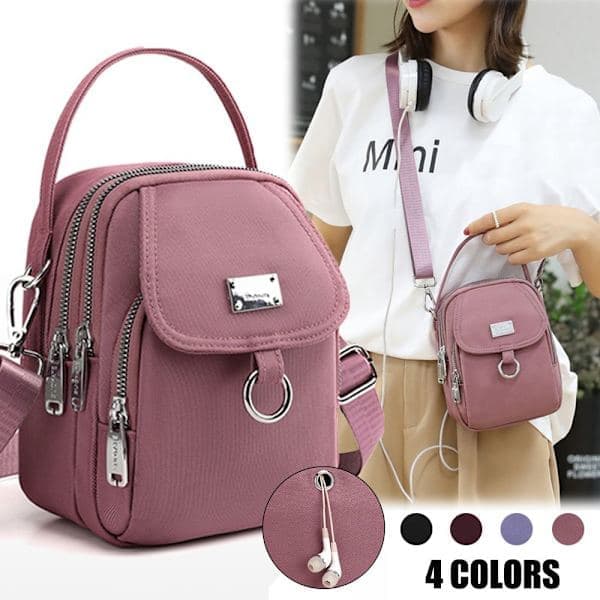 Mini skuldertaske Dame håndtasker Messenger Bag D dark purple