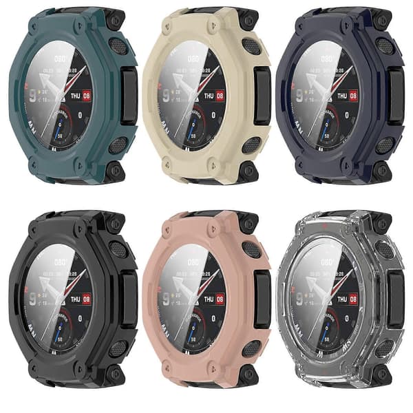 Karkaistu kalvo integroitu PC-kellonsuojus Amazfit T-Rex 3 Prolle Black