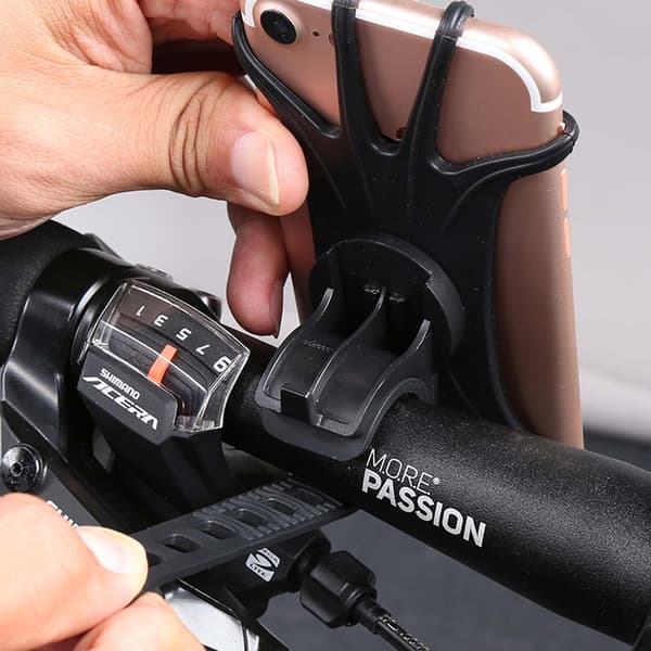 Universal mobilholder til cykelstyr, sort black