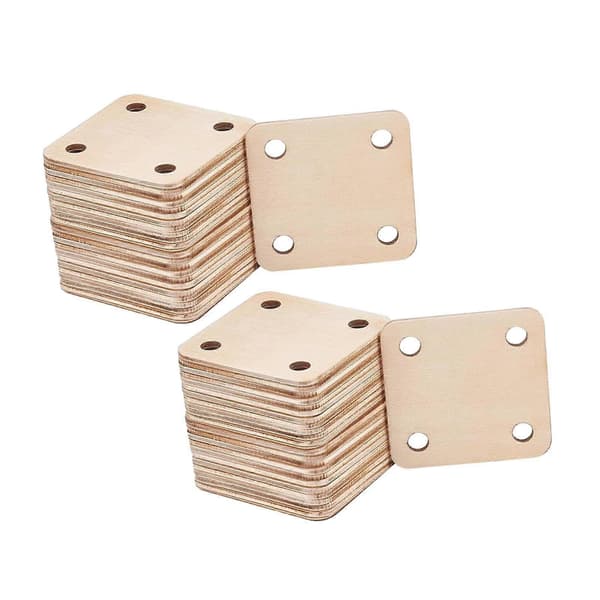 Trævævekort, sæt med kort til tabletvævning, 5x5 cm, håndlavede trævævekort 24 Pieces