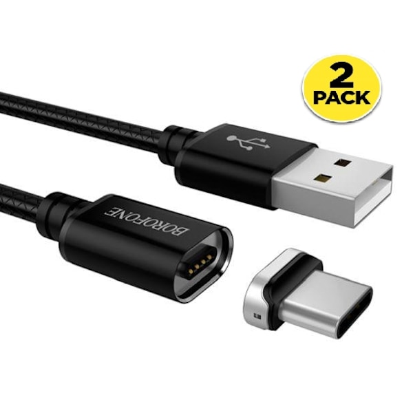 2 ST 1.2M BOROFONE  Magnetic cable -USB-C