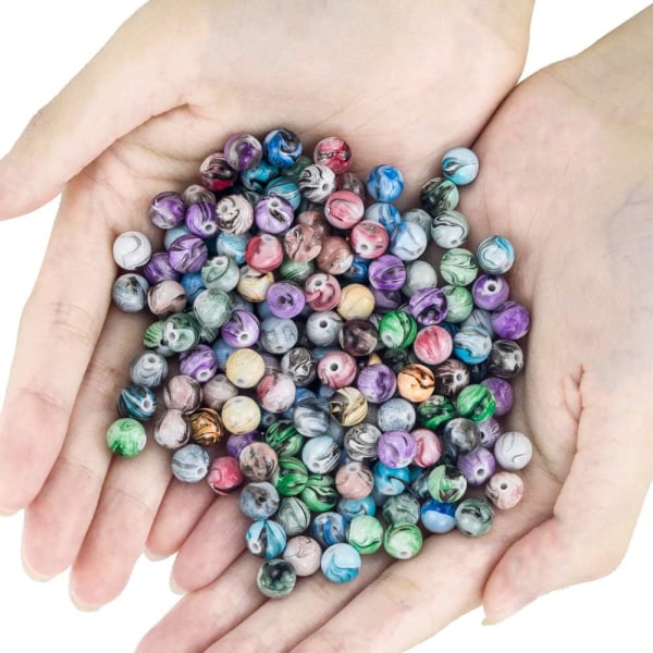 Pärlor för smycketillverkning bläckmönster Lösa pärlor Gör det själv armband pärlmaterial (500 st)