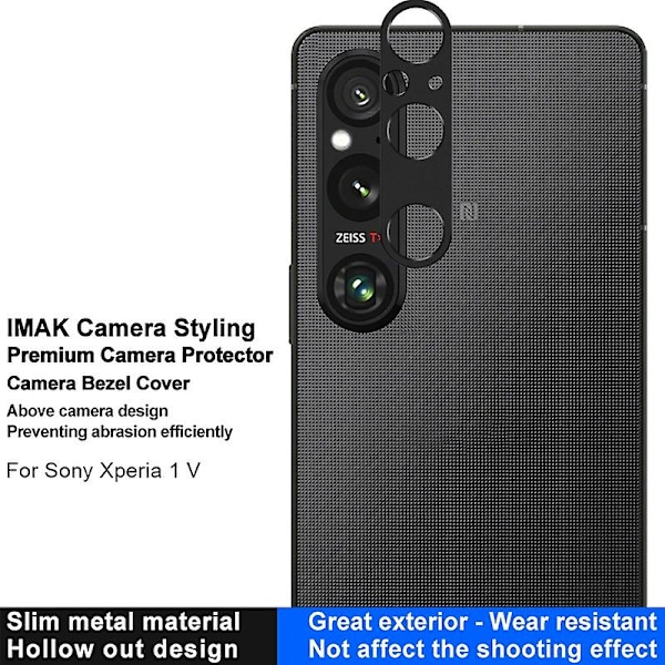 IMAK för Sony Xperia 1 V Metallkameraskydd Anti-scratch Kameraskydd