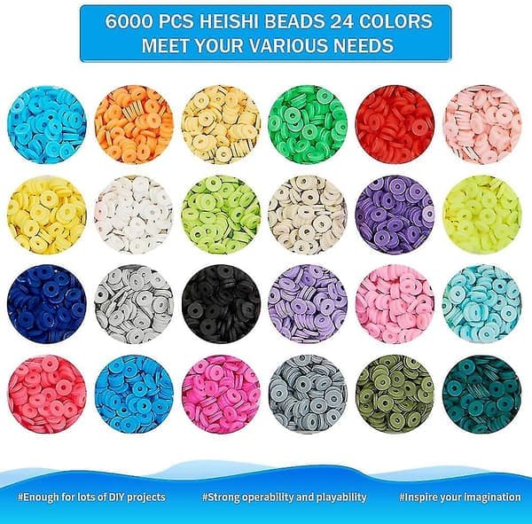 6000 stk Heishi-perler av leire --