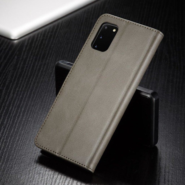 LC.Imeeke läder Samsung Galaxy S10 Lite fodral - Silver/Grå Silvergrå