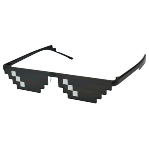 Svarta Thug Life Glasögon Meme Solglasögon Pixel 16bit Svart