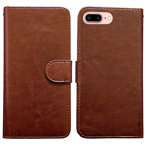 iPhone 7 Plus / 8 Plus - Läderfodral/Skydd Brun Brun