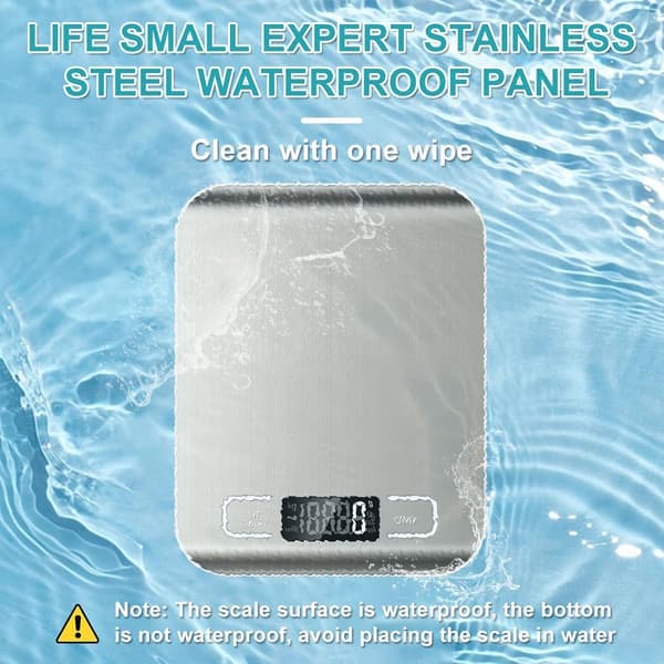 Food Scale, 5kg Kitchen Scale with 6-Unit Weighing Function and LCD Display, 1.4g Stainless Steel Digital Food Scale.