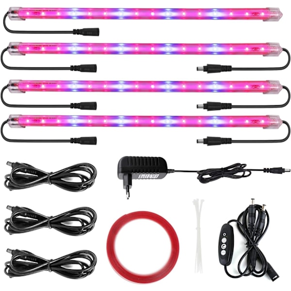IP65 Inomhus Odling Lampa 40W LED Hortikulturell T5 Väx LED med 3H/6H/12H Timer och Dimbar Ljusstyrka 25%/50%/75%/100% för