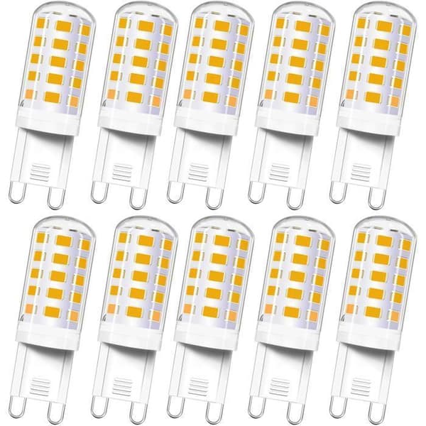 G9 LED Bulbs - Corn Shaped Ceramic Lamps - Mini Plug-in Bulbs - Standard 3W Model - Neutral Light - 10-Pack