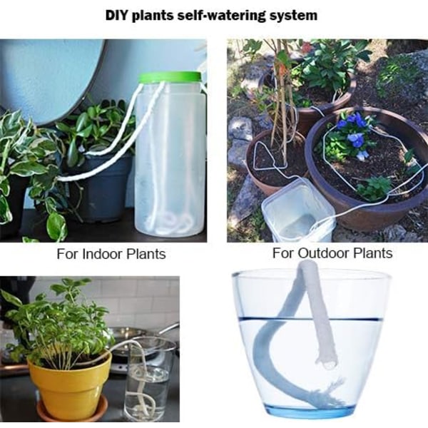 4 mm självbevattnande kapillär veke sladd semester växt DIY hydroponisk bevattning självbevattnande planteringskruka automatisk bevattningssystem enhet